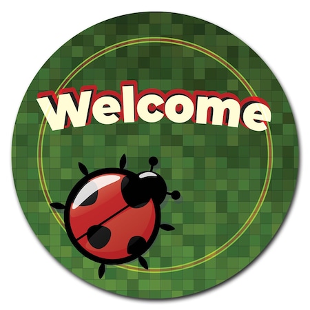 Signmission Welcome To The Porch Circle Corrugated Plastic Sign C-8-CIR-Welcome